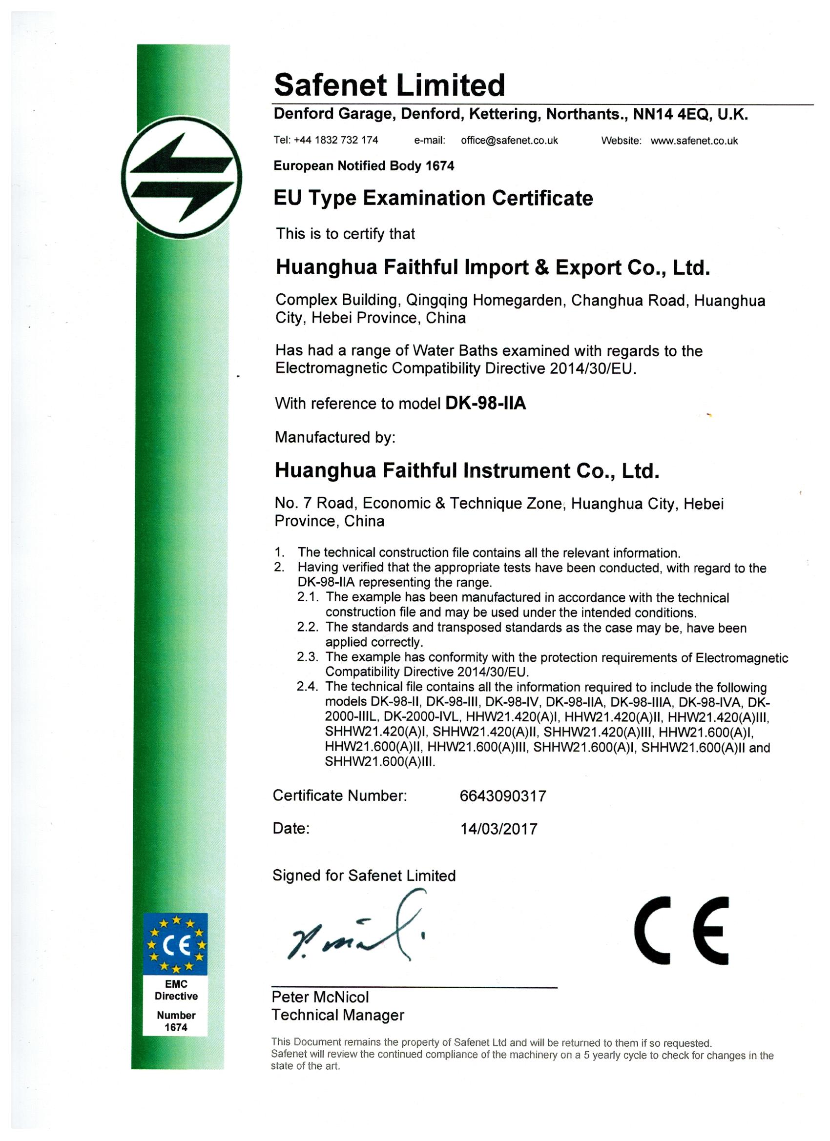 Ce para banho de &aacute;gua emc
